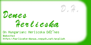 denes herlicska business card